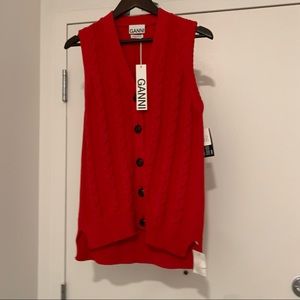 BNWT Ganni sweater vest